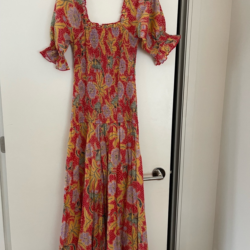 Rhode Resort Eva Smocked Dress size Large